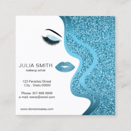 Makeup artistische Visitenkarte mit Glitzer-Effekt