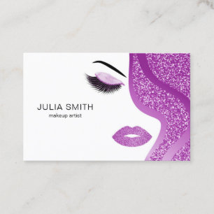 Makeup artistische Visitenkarte mit Glitzer-Effekt