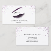 Makeup artistische Visitenkarte mit Glitzer-Effekt (Vorne/Hinten)