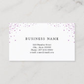 Makeup artistische Visitenkarte mit Glitzer-Effekt (Rückseite)