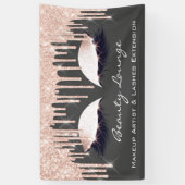 Makeup ArtistLashes Extension Rose Gold Gray Eyes Banner (Vertikal)