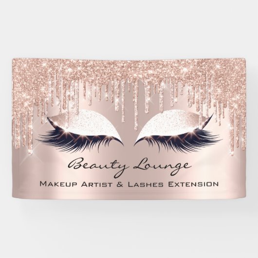 Makeup ArtistLashesSalonRose Gold Banner (Horizontal)