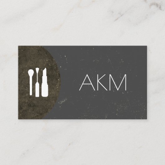 Makeup Artistry Monogram Hoch entwickelt Visitenkarte (Vorderseite)