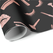 Makeup, Augenbrauen, Augen, Lashes, Rose Gold Geschenkpapier (Rolleneckpunkt)