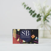 Makeup Bag | Monogramm Visitenkarte (Stehend Vorderseite)