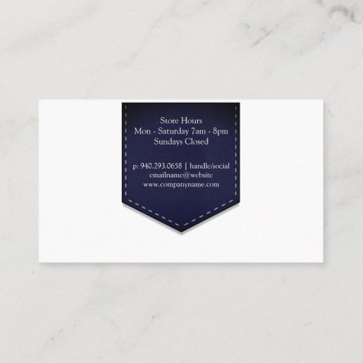 Makeup Bag | Monogramm Visitenkarte (Rückseite)