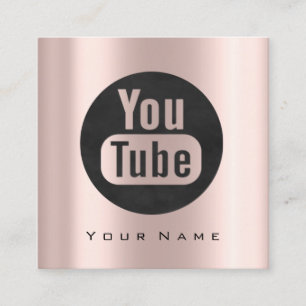 Makeup Beauty Blogger YouTuber Fashion Logo Socia Quadratische Visitenkarte