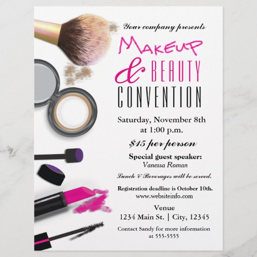Makeup & Beauty Chic Glam Event Flyer Poster (Vorne)