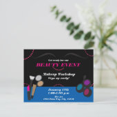 Makeup Beauty Event Workshop Flyer Postkarte und (Stehend Vorderseite)