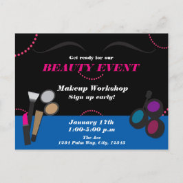 Makeup Beauty Event Workshop Flyer Postkarte und