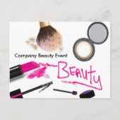 Makeup Beauty Glam Event Workshop Postkarte (Vorderseite)