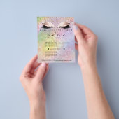 Makeup Beauty Glitzer Preise Lash Holograph Pastel Flyer (Gruppe)