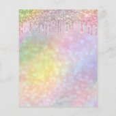 Makeup Beauty Glitzer Preise Lash Holograph Pastel Flyer (Hinten)