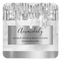 Makeup Beauty Glitzer Silver Frame Boutique grau