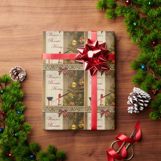 Makeup Beauty Kosmetik Weihnachtswrapping Papier Geschenkpapier (Feiertagsgeschenk)