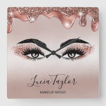 Makeup Beauty Lashes Rose Gold Drips Glitter