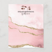 Makeup Beauty Lashes Salon Blush Pink Girly Modern Flyer (Hinten)