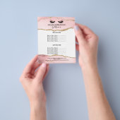 Makeup Beauty Lashes Salon Blush Pink Girly Modern Flyer (Gruppe)