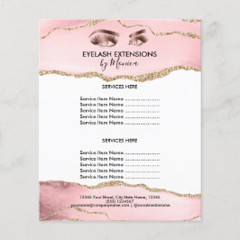 Makeup Beauty Lashes Salon Blush Pink Girly Modern Flyer