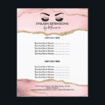 Makeup Beauty Lashes Salon Blush Pink Girly Modern Flyer<br><div class="desc">Mit dieser modernen und trendigen,  gürtnerrosa Preisliste für Ihren Schönheitssalon können Sie Ihr Lashbusiness ganz bequem in den Griff bekommen. Rosa-Rosa-Hintergrund mit Einzelheiten zum goldenen Glitzer</div>