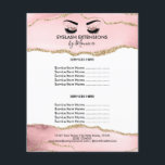 Makeup Beauty Lashes Salon Blush Pink Girly Modern Flyer<br><div class="desc">Mit dieser modernen und trendigen,  gürtnerrosa Preisliste für Ihren Schönheitssalon können Sie Ihr Lashbusiness ganz bequem in den Griff bekommen. Rosa-Rosa-Hintergrund mit Einzelheiten zum goldenen Glitzer</div>
