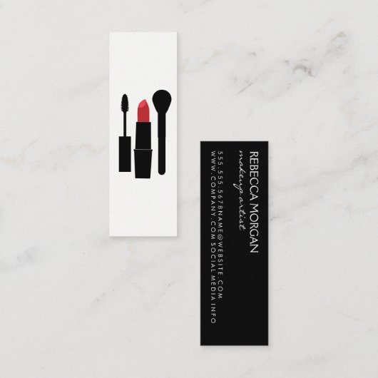 Makeup Beauty Mini Visitenkarte (Vorne/Hinten)