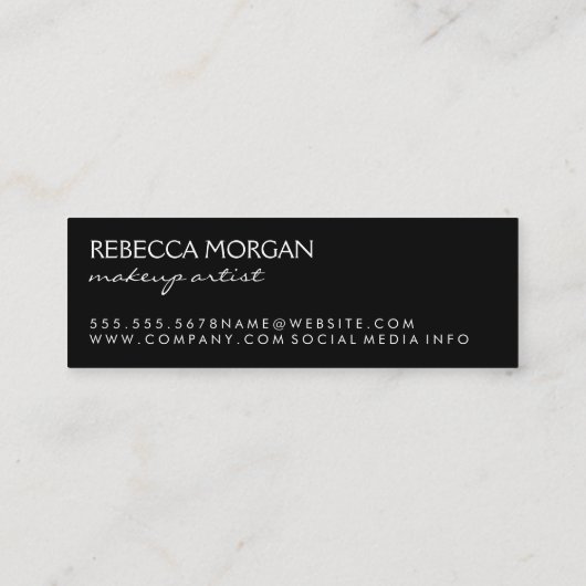 Makeup Beauty Mini Visitenkarte (Rückseite)