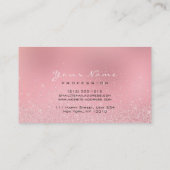 Makeup Beauty Pink Rose White Glass Lashes Glitzer Visitenkarte (Rückseite)