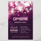 Makeup Beauty - Rosa Glitzer Glitzern Flyer (Vorne)