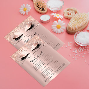 Makeup Beauty Salon Brown Glitzer Preisliste Lash1 Flyer