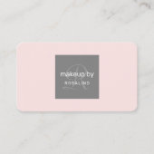 Makeup Beauty Salon Einfach rosa Grau Monogram Visitenkarte (Vorderseite)