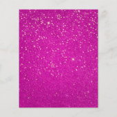 Makeup Beauty Salon Flyer Gold Confetti Hot Pink (Hinten)