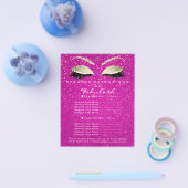 Makeup Beauty Salon Flyer Gold Confetti Hot Pink (Einzeln)