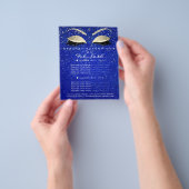 Makeup Beauty Salon Glitzer Flyer Gold Cobalt Blue (Gruppe)