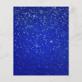 Makeup Beauty Salon Glitzer Flyer Gold Cobalt Blue (Hinten)
