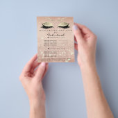 Makeup Beauty Salon Glitzer Flyer Pink Gold Glanz (Gruppe)