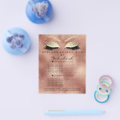 Makeup Beauty Salon Glitzer Flyer Rose Gold Skinny (Einzeln)
