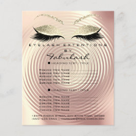Makeup Beauty Salon Glitzer Flyer Rose Gold Skinny