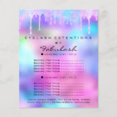Makeup Beauty Salon Glitzer Holograph Pink Unicorn Flyer (Vorne)