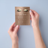 Makeup Beauty Salon Gold Glitzer Flyer Coffe Lux (Gruppe)