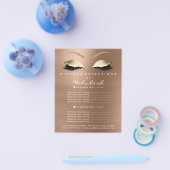 Makeup Beauty Salon Gold Glitzer Flyer Coffe Lux (Einzeln)