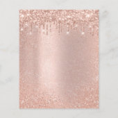 Makeup Beauty Salon Haare Rose Glitzer Flyer Tropf (Hinten)