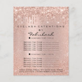 Makeup Beauty Salon Haare Rose Glitzer Flyer Tropf (Vorne)