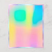 Makeup Beauty Salon Logo Pink Holograph Lashes Flyer (Hinten)