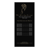 Makeup Beauty Salon Name Black Wellness-Center Log Werbekarte (Hinten)