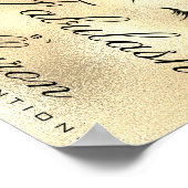 Makeup Beauty Salon Name Gold Glitzer Sharon Poster (Ecke)