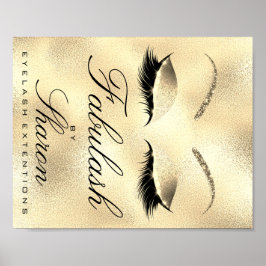 Makeup Beauty Salon Name Gold Glitzer Sharon Poster