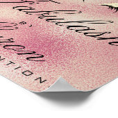 Makeup Beauty Salon Name Gold Glitzer Sharon Rose Poster (Ecke)