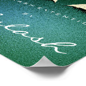 Makeup Beauty Salon Name Gold Lashes Tropical Poster (Ecke)