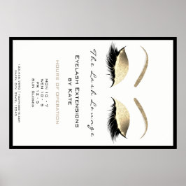 Makeup Beauty Salon Name Goldmedaille Eröffnung Poster